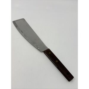 Vtg Vernco Combo Knife Cleaver Serrated Spatula HC Stainless Steel 12" Japan